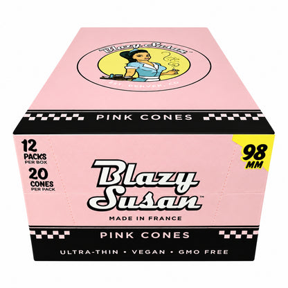 Blazy Susan 98MM Pre Rolled Cones (12 Pack x 20 Per Pack)
