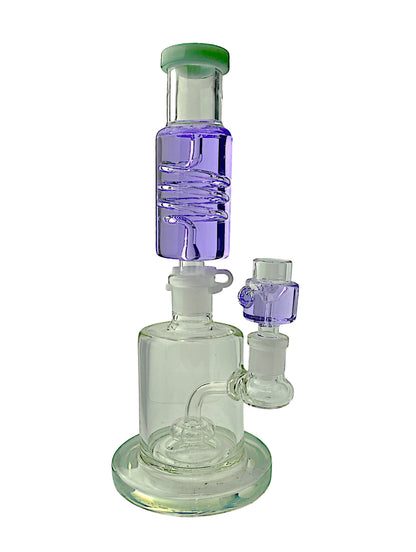 10" HiSoul Freezable Glycerin Glass Water Pipe with Matching Bowl