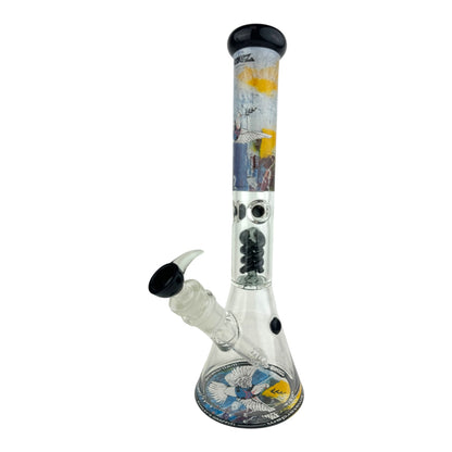 G-Rollz 18" Twist Perc Beaker Glass Water Pipe