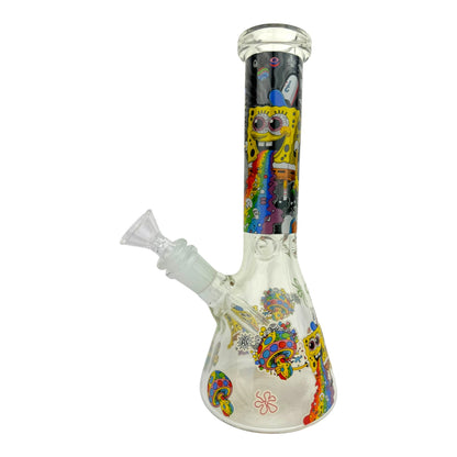 10" Sponge Character Beaker Glass Water Pipe (Assorted)