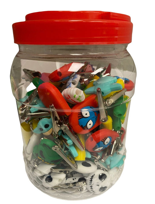 Roach Clips Mix Silicone Assorted Characters 120pcs/Jar