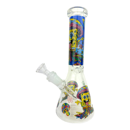 10" Sponge Character Beaker Glass Water Pipe (Assorted)