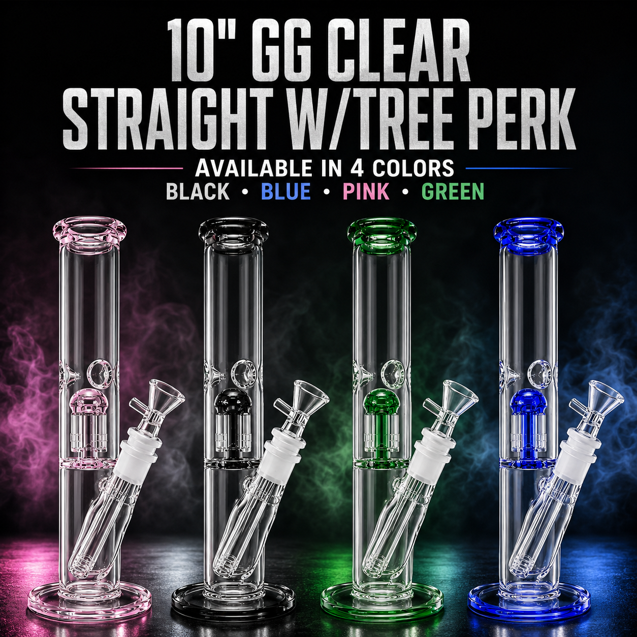 10" GG Clear Straight w/Tree Perk