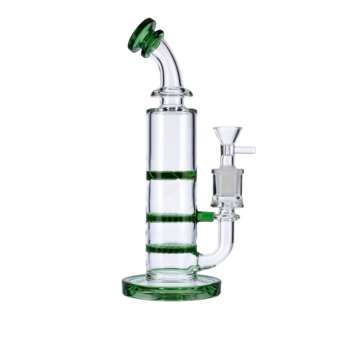 10" Triple Honeycomb Disc Perc Glass Water Pipe