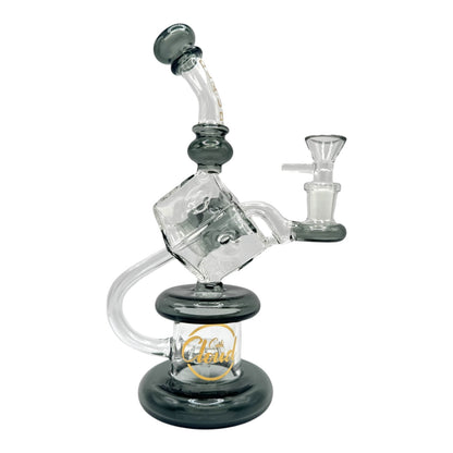 10" Cali Cloud Cube Bent Neck Water Pipe "WP102"