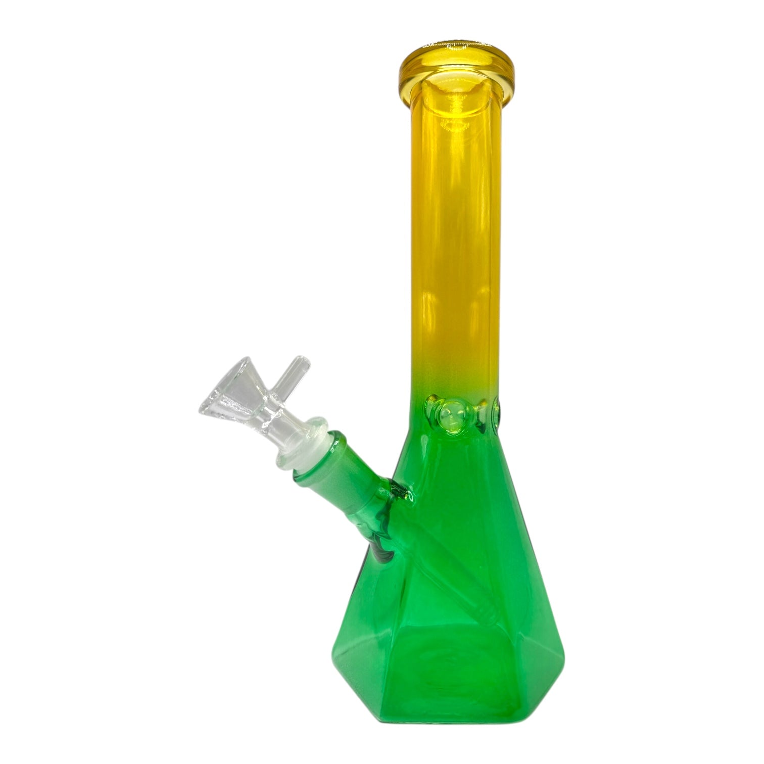 10" Gem Color Blend Glass Beaker Water Pipe"DA-143BO"