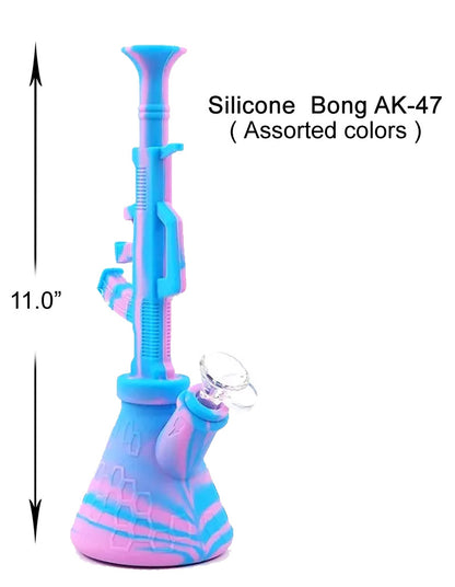 10" Small Rifle Gun Beaker Silicone Water Pipe