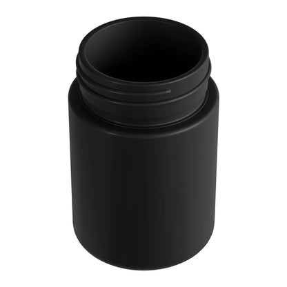120ml (4oz) Matte Black Round (Bullet) Child Resistant Jar with Black Cap