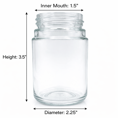 120ml (4oz) Round (Bullet) Child Resistant Jar with Wood Grain Cap
