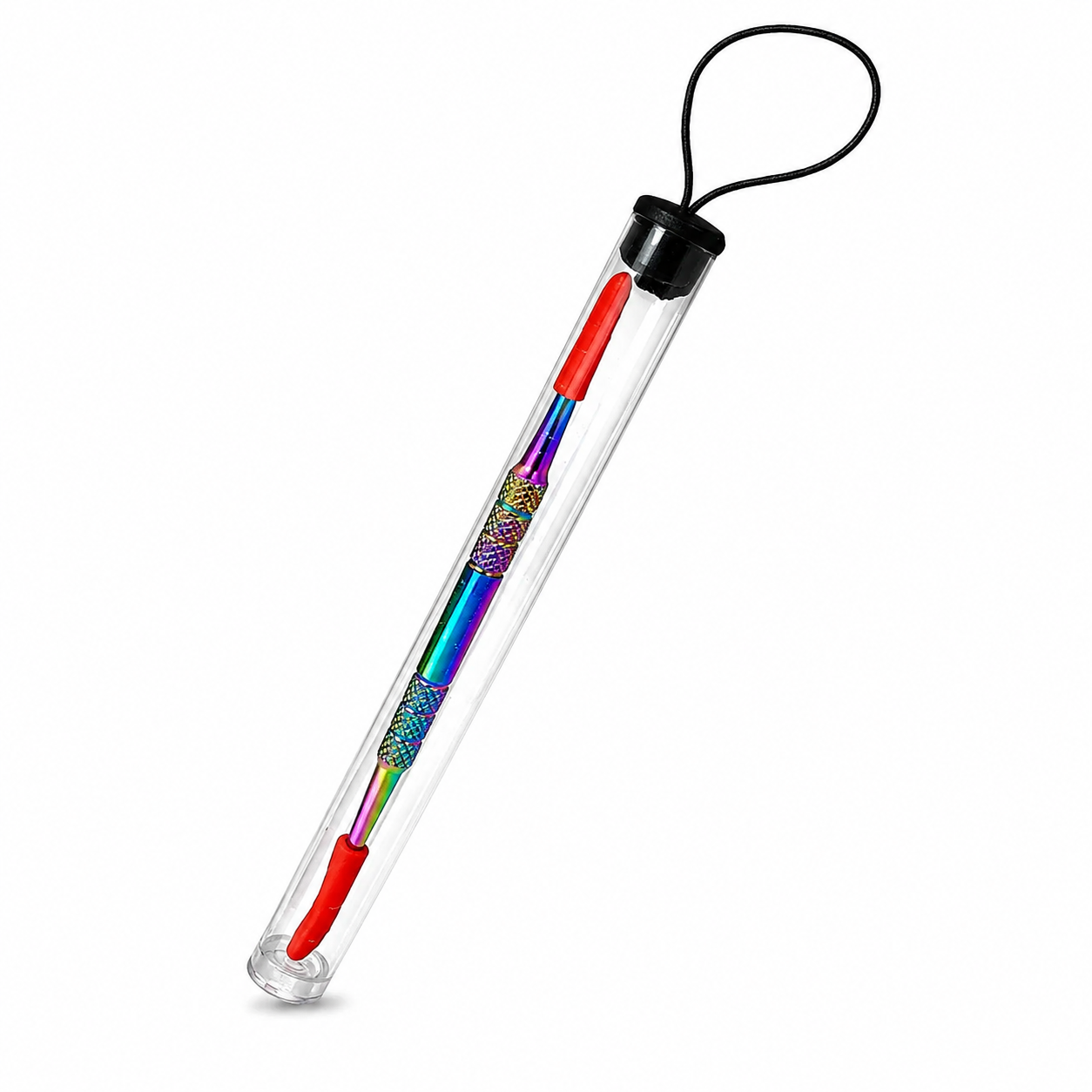 120mm Steel Rainbow Dabber w Silicon Tips I Tube Packing