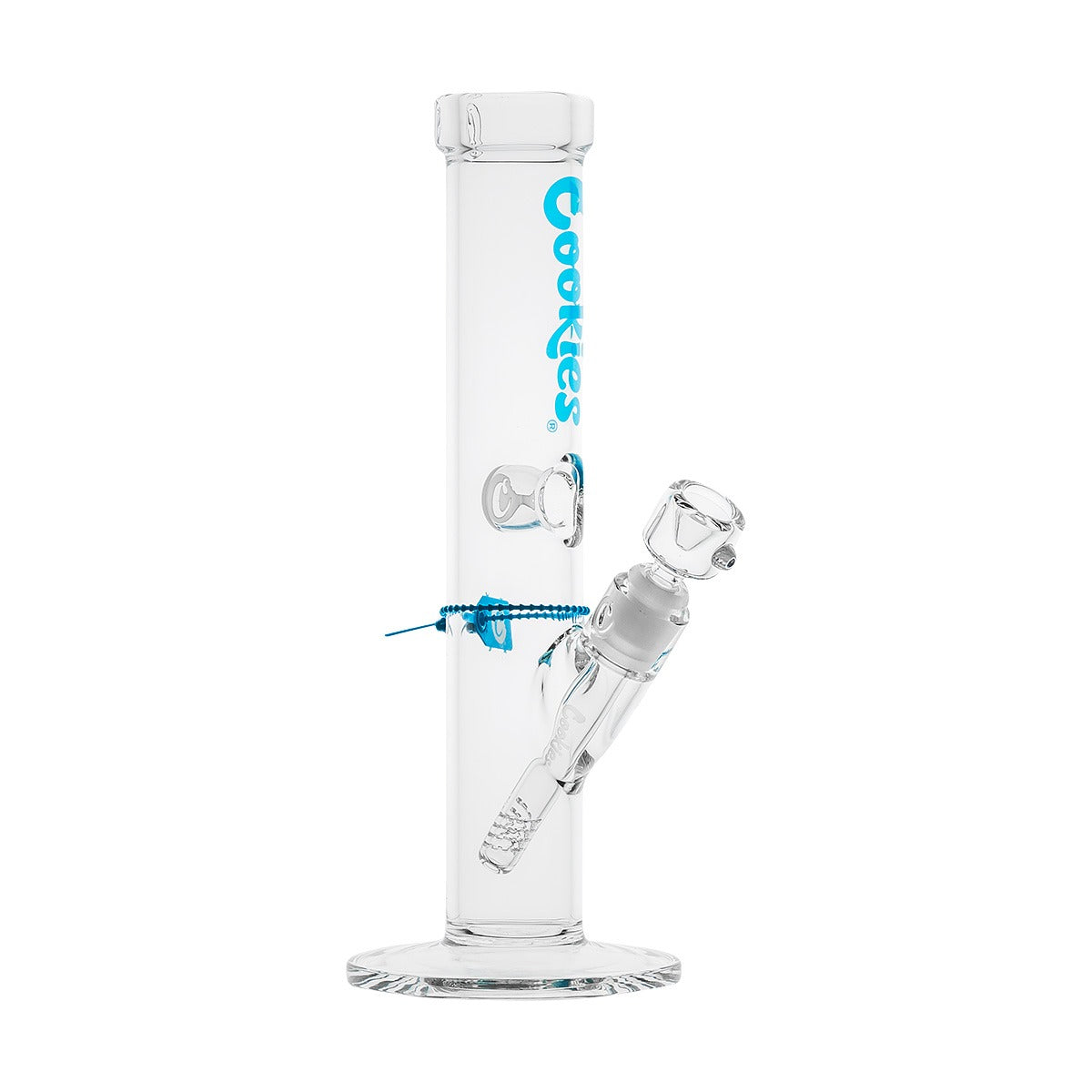 13" Cookies Original 5mm Straight Glass Water Pipe with Blue Logo