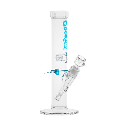 13" Cookies Original 5mm Straight Glass Water Pipe with Blue Logo