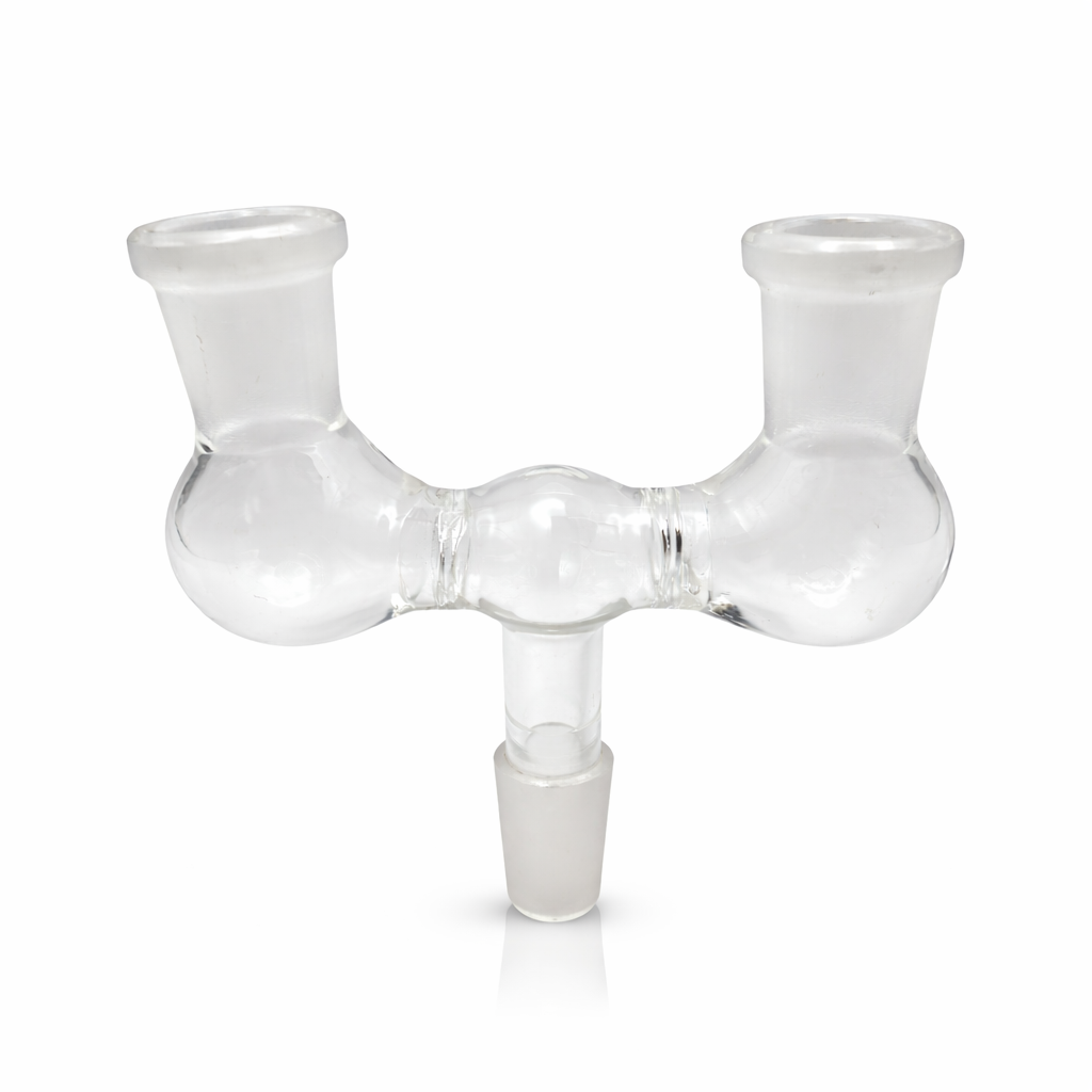 14mm Male to Double 14mm Female Glass Adaptor "12-1182"