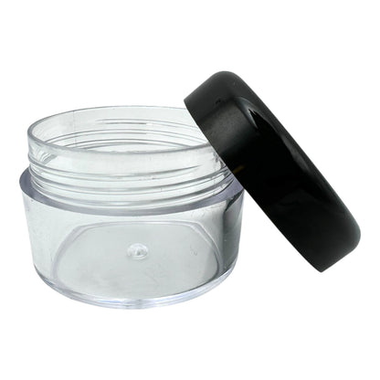 15ml Clear Plastic Jar with Black Cap