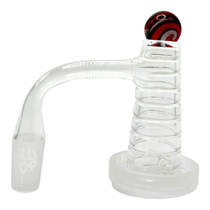 Lollipop QSeries-19 | 14mm Male 90° | Fully Welded Quartz Terp Slurper Banger Set - QZ 119