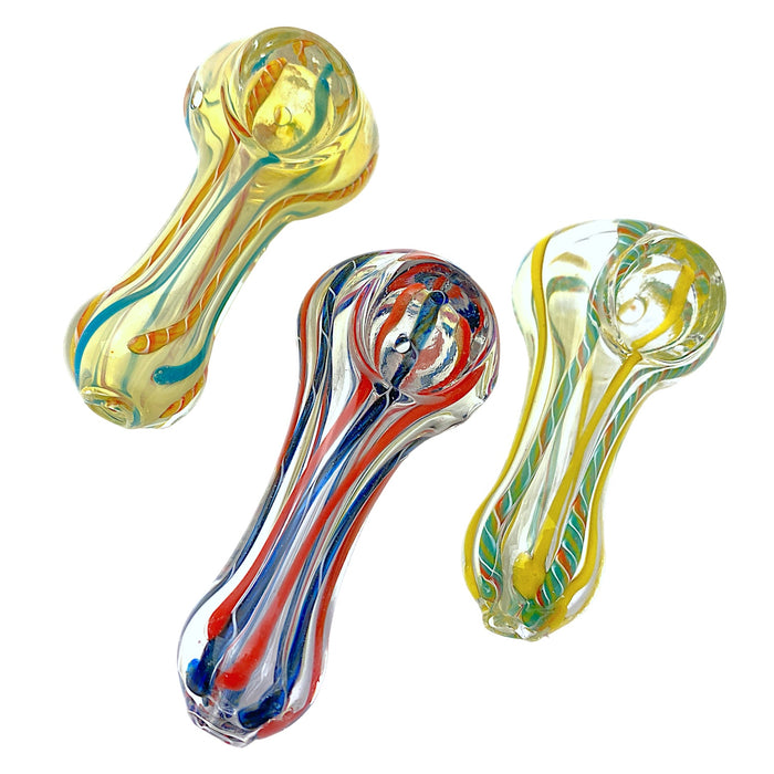 3" Travel Glass Hand Pipe (Assorted Colors)