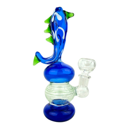 7" Fish Head Glass Water Pipe (Assorted Colors)