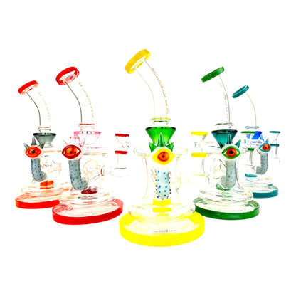 Cali Cloud X 9" Eye Ball Bent Neck Water Pipe "WP208"