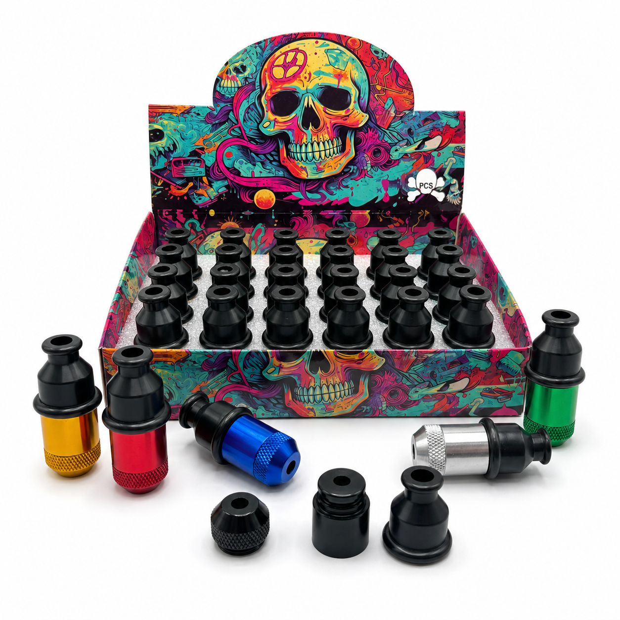 1" Solid Colors Sneak A Toke 30ct Display I Assorted Colors I 32/Cs