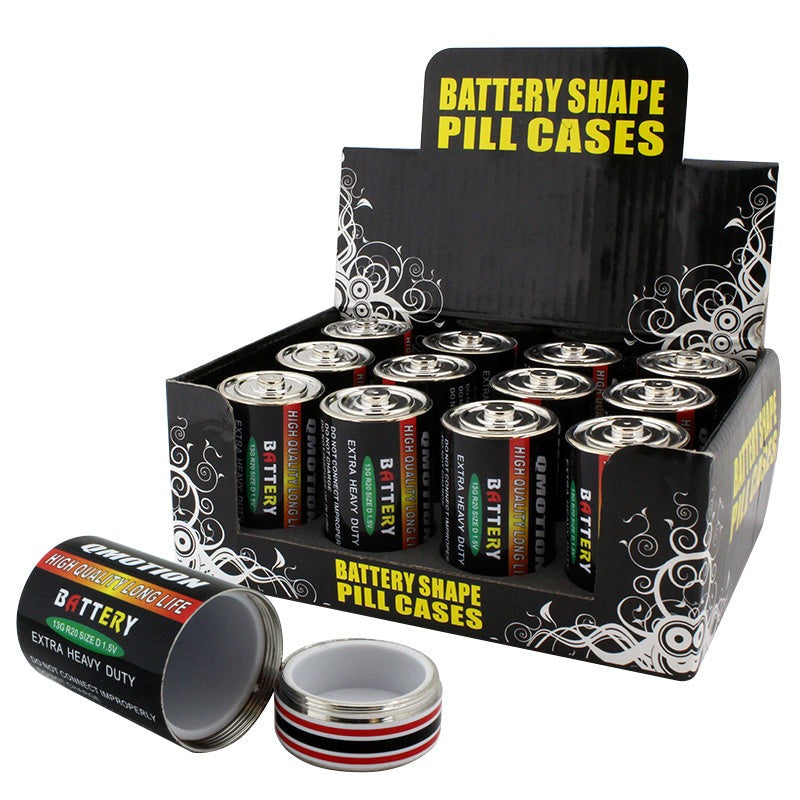 AA Size Battery Pill Safe 24ct Display