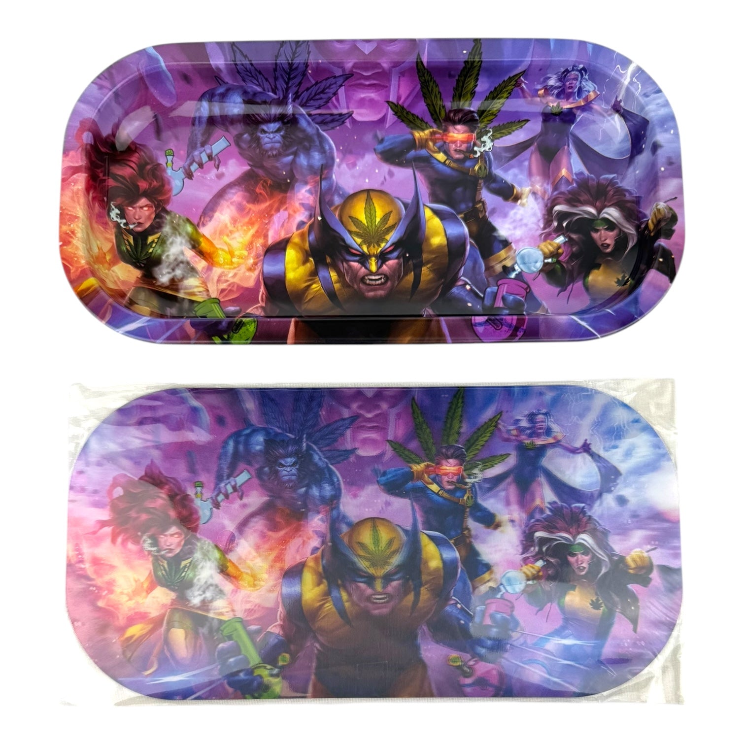 3D Small Metal Rolling Tray With Magnetic Lid 8" X 4"