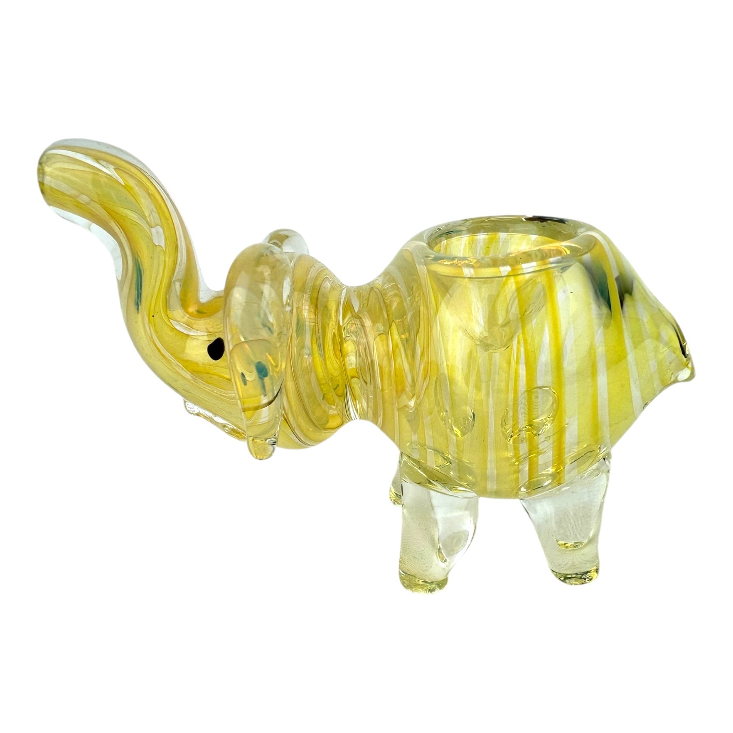 4.5" Elephant Fume WigWag - Glass Hand Pipe (Assorted Colors)