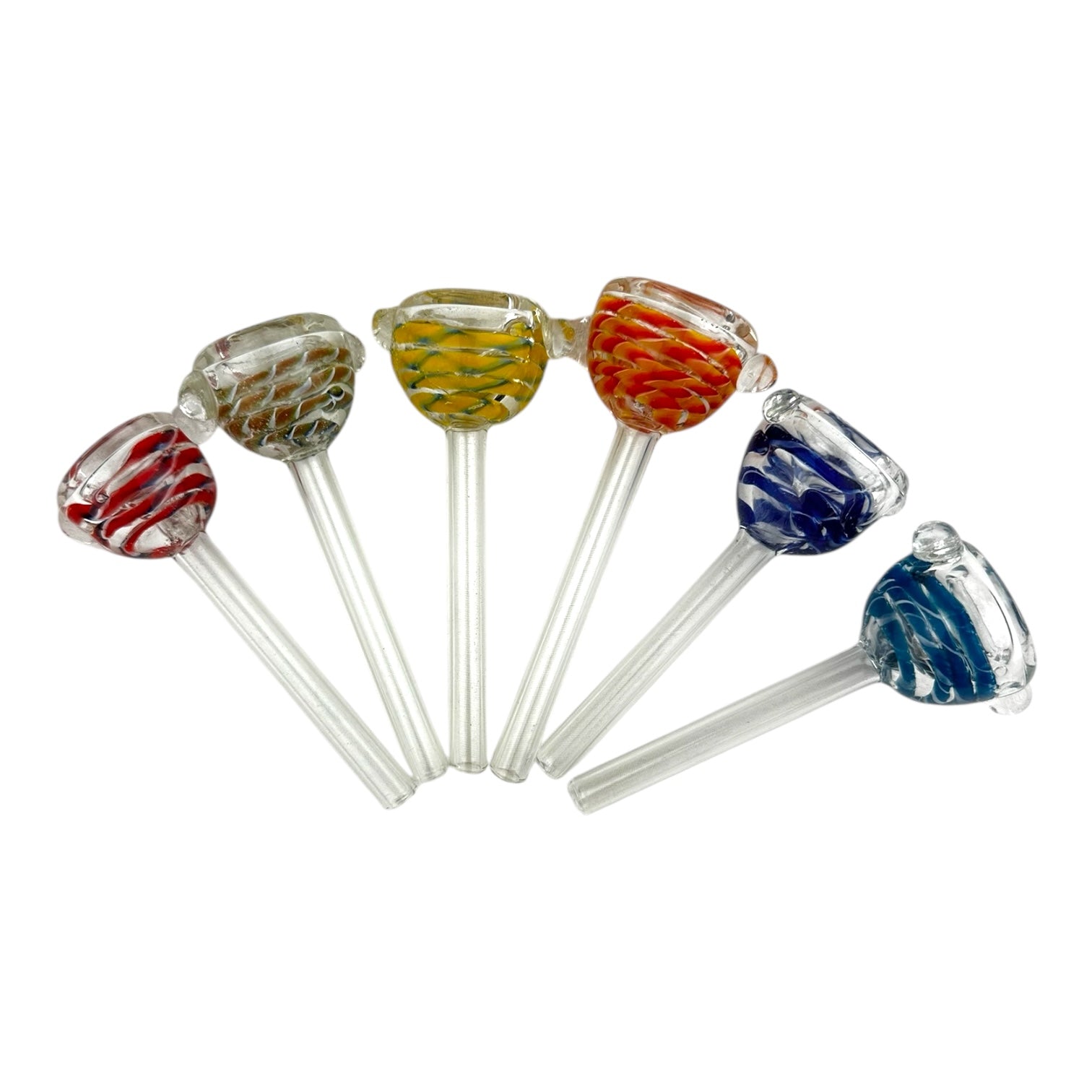 10mm Swirl Bowl Stem - Assorted Colors