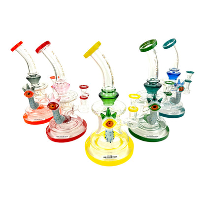 Cali Cloud X 9" Eye Ball Bent Neck Water Pipe "WP208"