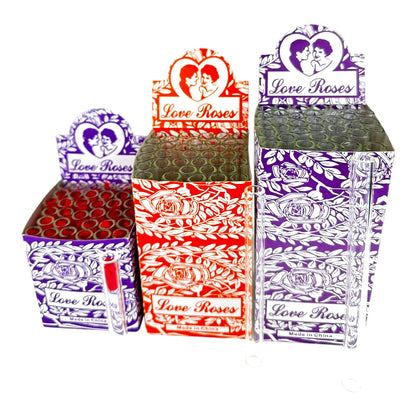Love Roses Thick Glass Tube 36pc Display Box | 24D/Case