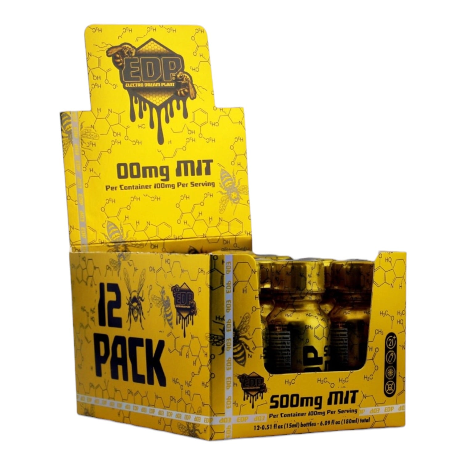 EDP Mit 500mg 15ml Shot 12pc-Display
