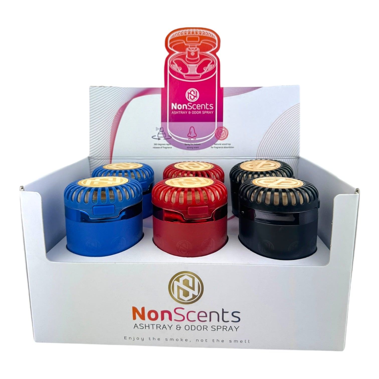 Non Scents Ashtray & Odor Spray (6pc Display)