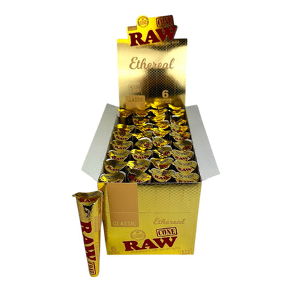 Raw Ethereal 1 1/4 Size 6 Cones / Pack - 32 pack Display
