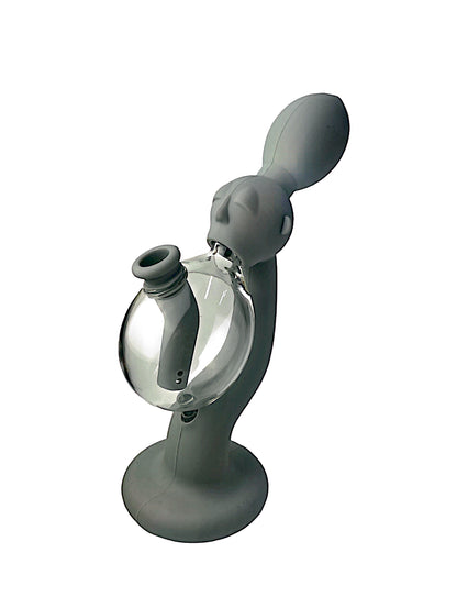 8" Magnifying Bubble Dome Silicone Water Pipe With Glass Bowl