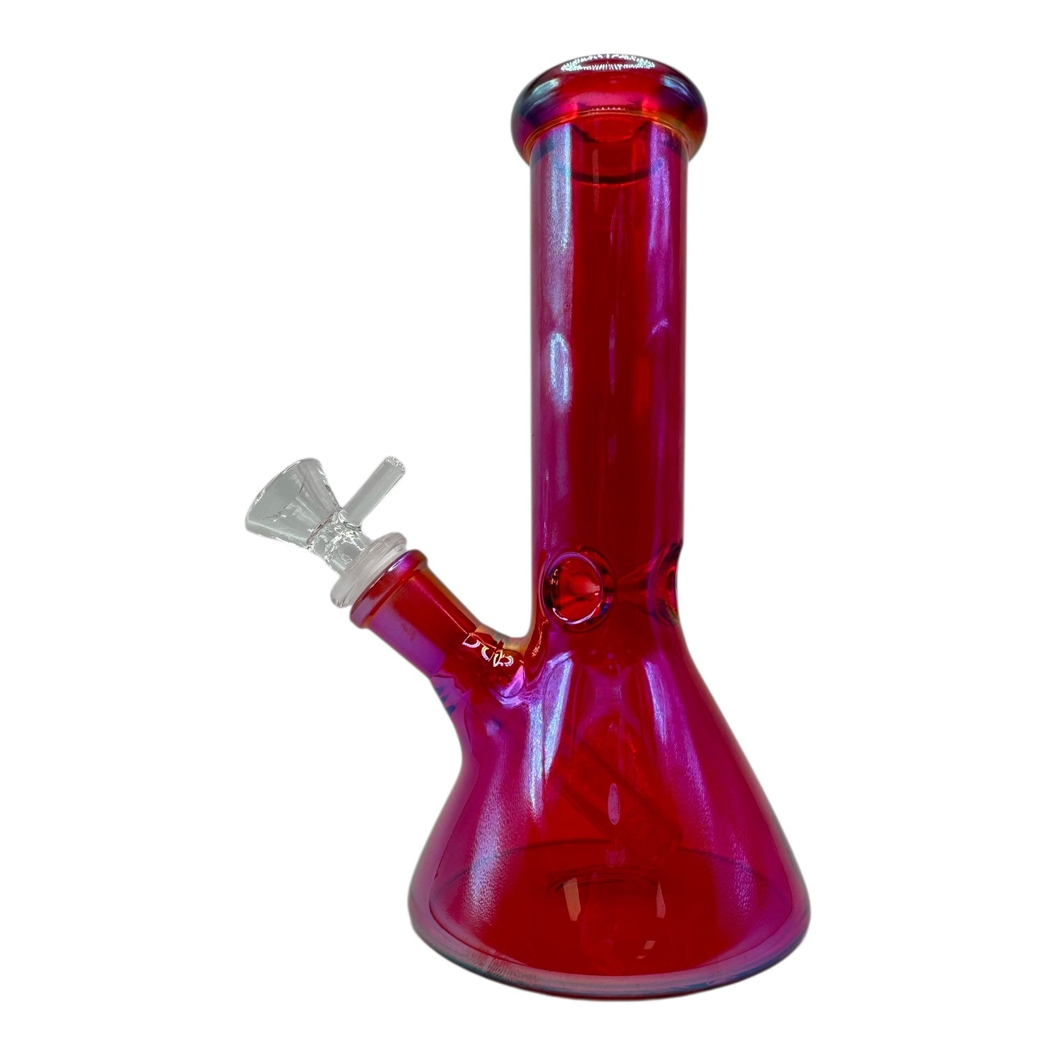 8"Color Chrome Ice Catcher Beaker Glass Water Pipe "WP-5040-12"