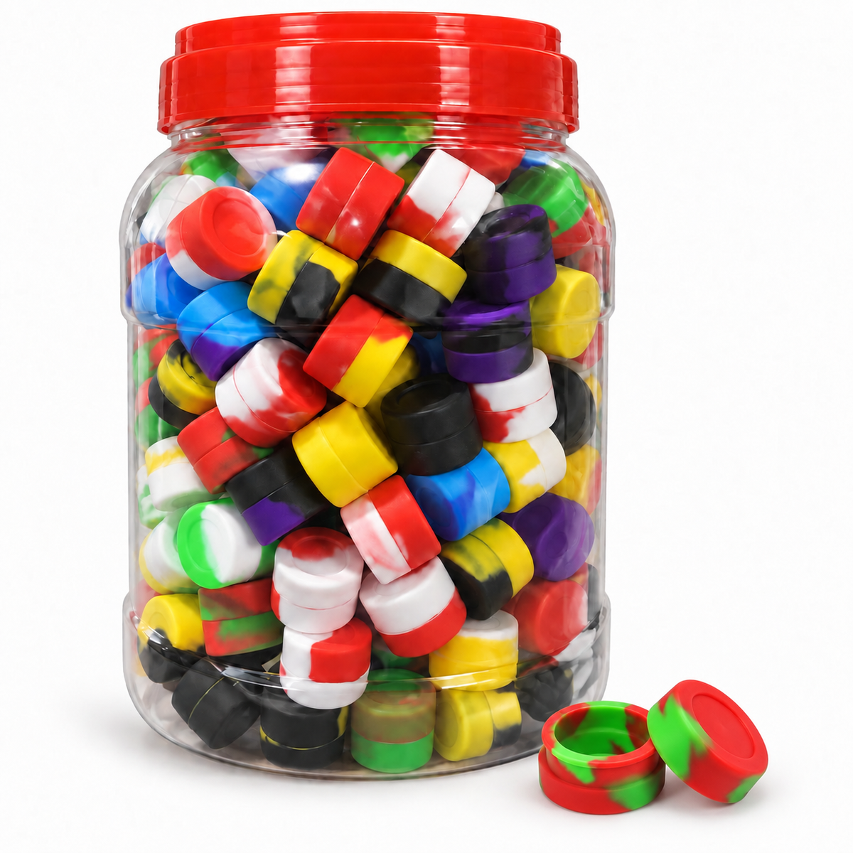 2ML Marbled  Silicone Containers 250ct Jar