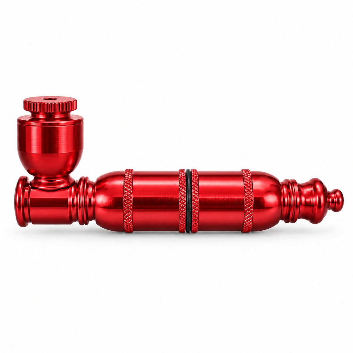 3.5" Metal Hand Pipe Anodized w/ Single Rubber Seal