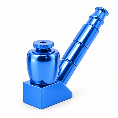 3.5"  Metal Hand Pipe Anodized  w/ Stand Assorted Colors - 300/Cs