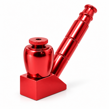 3.5"  Metal Hand Pipe Anodized  w/ Stand Assorted Colors - 300/Cs