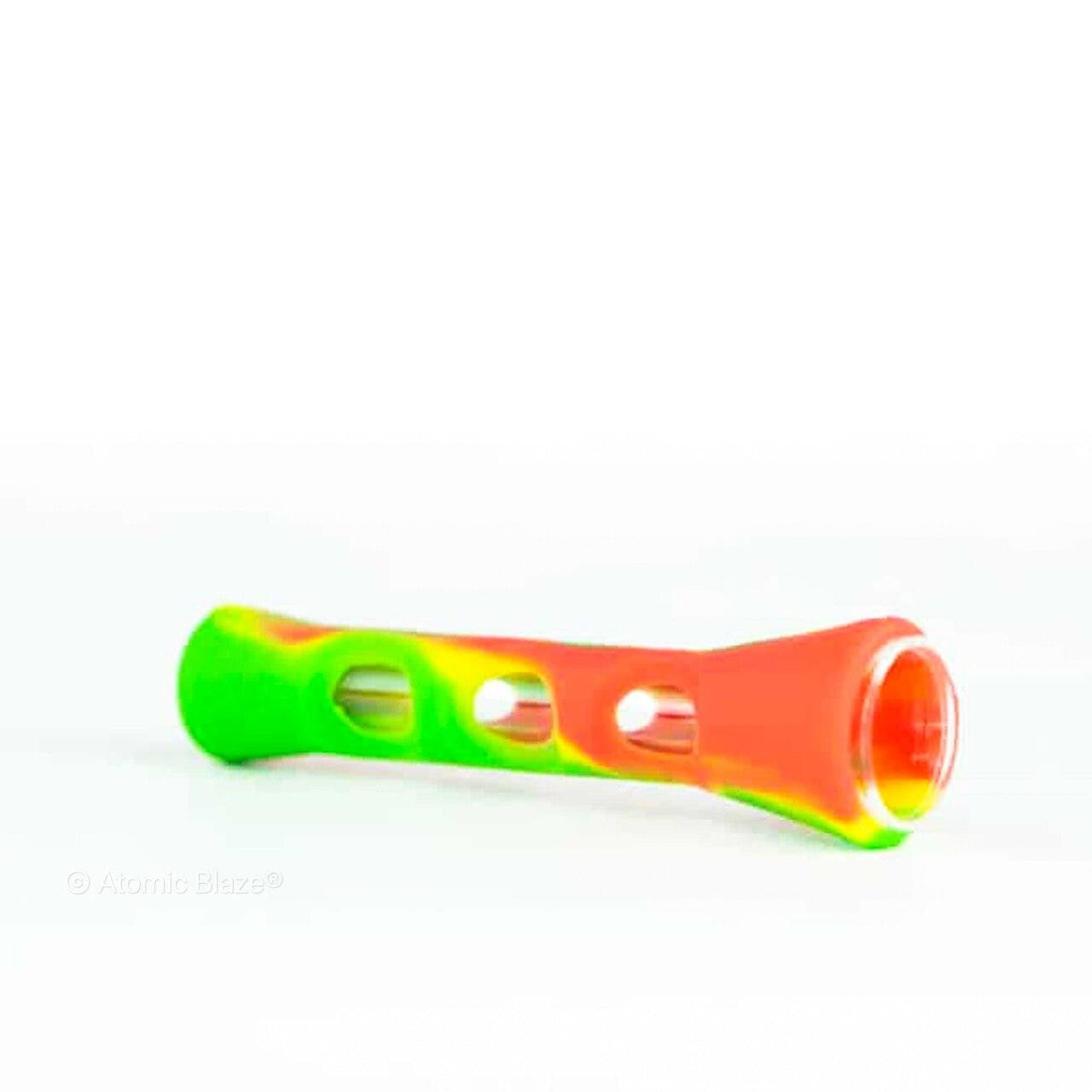 3.5" Flashlight Silicone Chillum with Glass Bowl