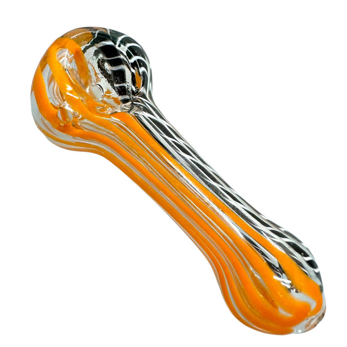 3.5" Peanut Wig Wag Mix Shape Glass Hand Pipe (Assorted Colors)