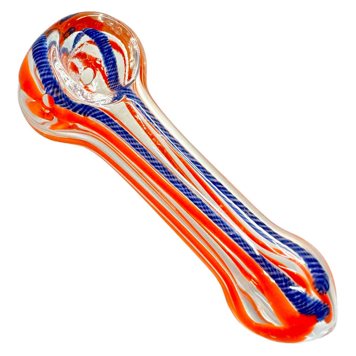 3.5" Peanut Wig Wag Mix Shape Glass Hand Pipe (Assorted Colors)