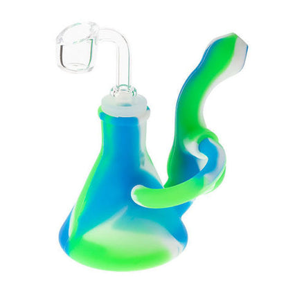 4" Silicone Recycler Dab Rig Water Pipe