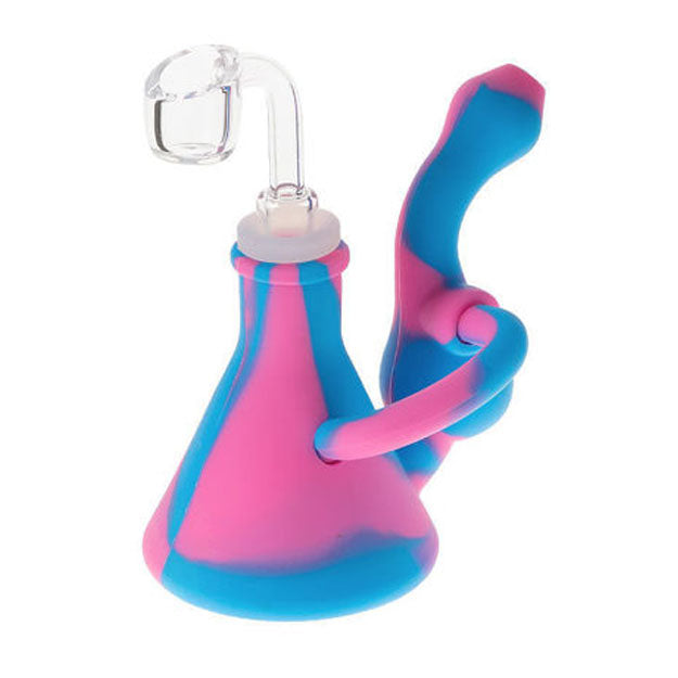 4" Silicone Recycler Dab Rig Water Pipe