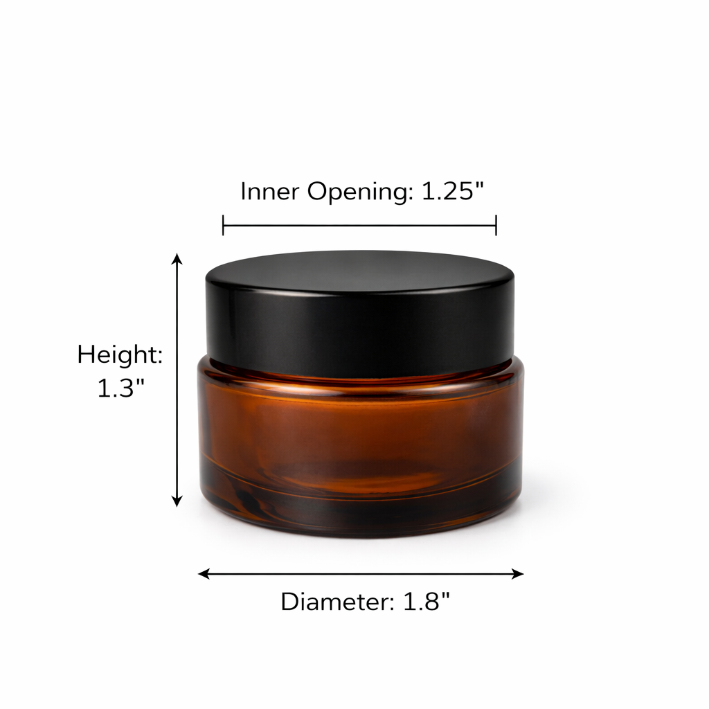 30ml Black Plastic Top Color Glass Jar Container