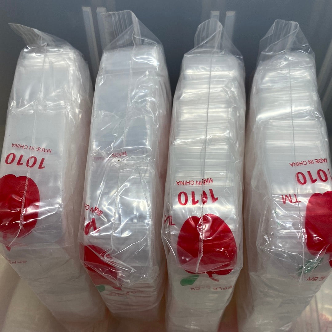 Apple 1010 Clear Plastic Ziplock Baggies (1,000 Bags)