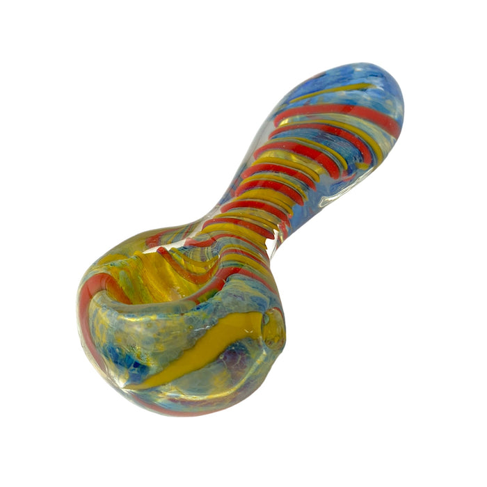 3.5" Small Spoon Ring - Glass Hand Pipe (Assorted Colors)