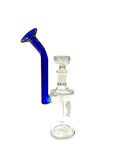 G/G 14mm Showerhead Glass Water Pipe - Assorted Stickers