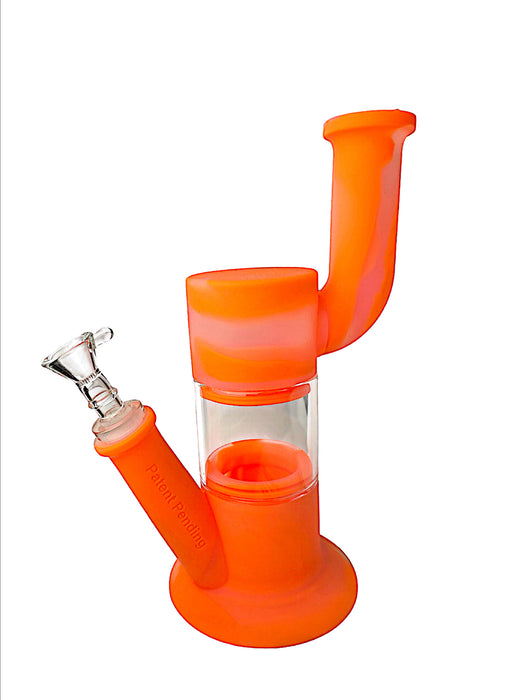 Adjustable Silicone & Glass Water Pipe