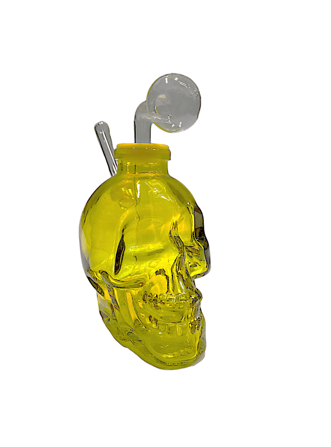 4"  Heavy Glass Skull OB Water Pipe