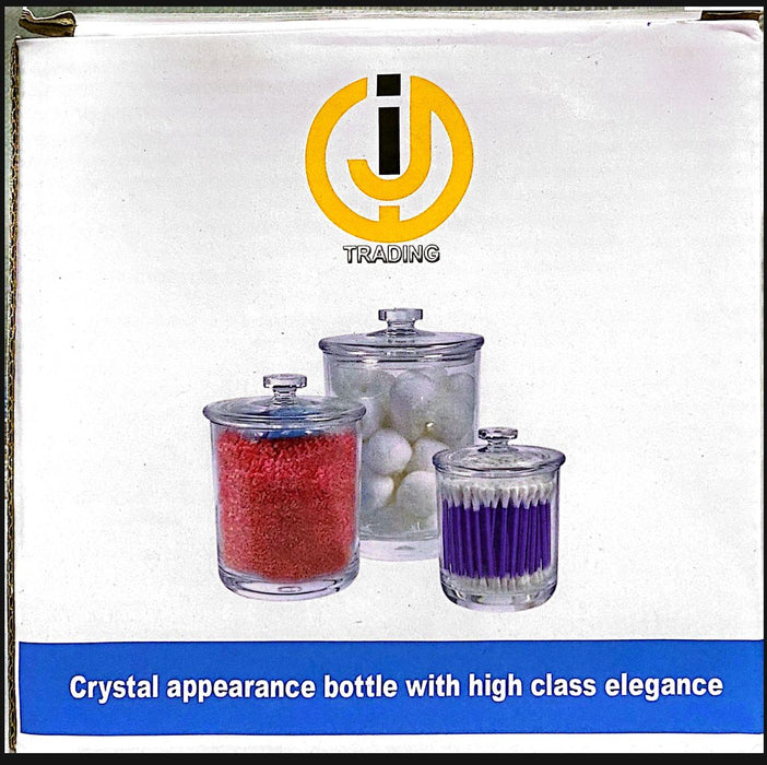 IJ Trading Crystal Clear Storage Jars 3 Pack
